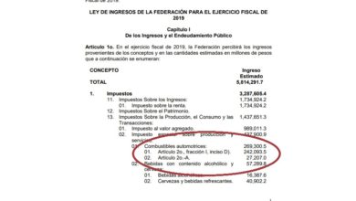 Aumento 3.9%. Foto: Paquete Fiscal 2019.
