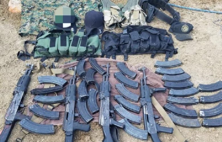Decomisan armas y cartuchos. Foto: Cortesía.