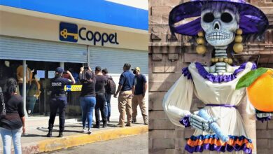 Cierran Coppel pero instalan Catrina. Foto: Cortesía.