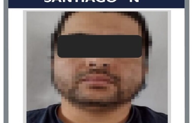 Santiago detenido en Ocotlán. Foto: Fiscalía.