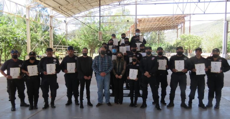 Policías capacitados. Foto: Gobierno de Atotonilco.