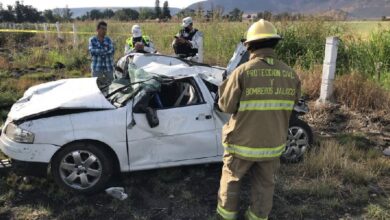 Accidente en autopista tramo Zapotlán del Rey. Foto: PC Jalisco.