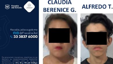 Arrestan a pareja en Ocotlán. Foto: Fiscalía.