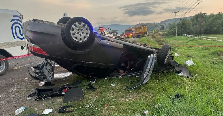 Registra carretera Ayotlán-Degollado fatal accidente vial. Foto: Cortesía.