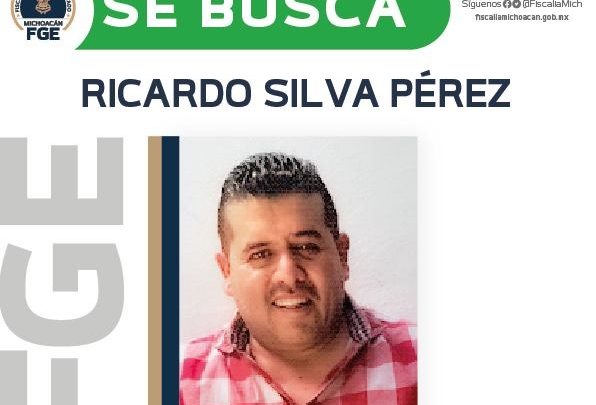 Buscan a Ricardo Silva en municipios de la Ciénega. Foto: Fiscalía Michoacán.