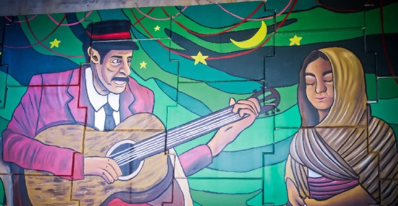 Será velado “El Caballero” en este lugar. Foto: Mural donde se inmortalizó a El Caballer.