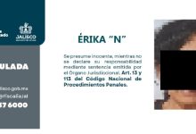 Detienen a mujer por presunto homicidio en Ocotlán. Foto: Fiscalía.