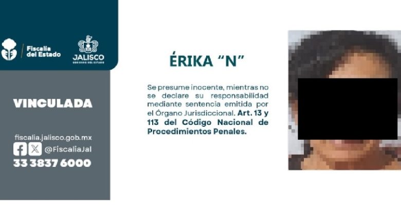 Detienen a mujer por presunto homicidio en Ocotlán. Foto: Fiscalía.