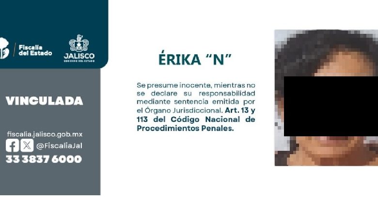 Detienen a mujer por presunto homicidio en Ocotlán. Foto: Fiscalía.