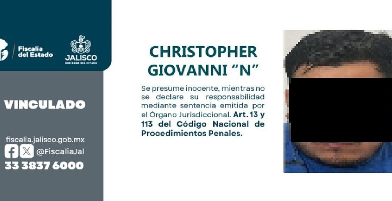 Cae presunto asaltante en Ocotlán. Foto: Fiscalía.