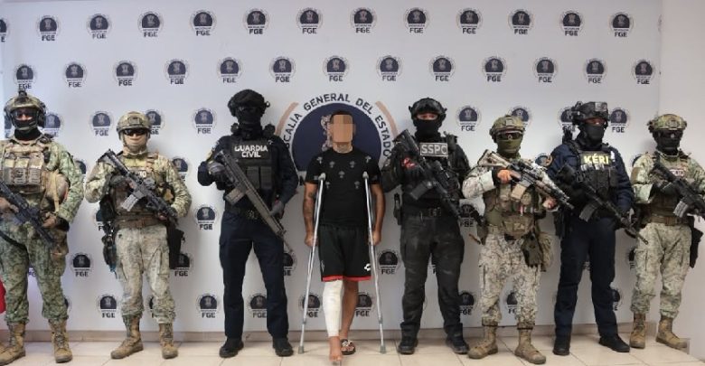 Cae en Ocotlán presunto emboscador de la Guardia Civil. Foto: Fiscalía General del Estado de MIchoacán.