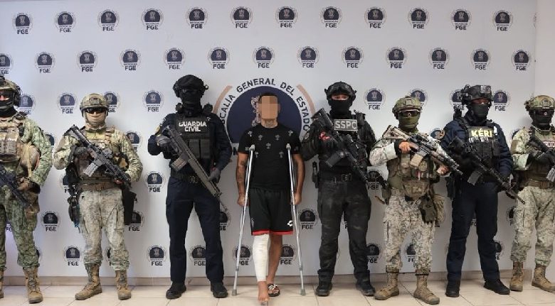 Cae en Ocotlán presunto emboscador de la Guardia Civil. Foto: Fiscalía General del Estado de MIchoacán.