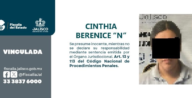 Procesan a mujer por desaparición y feminicidio en Ocotlán. Foto: Fiscalía.